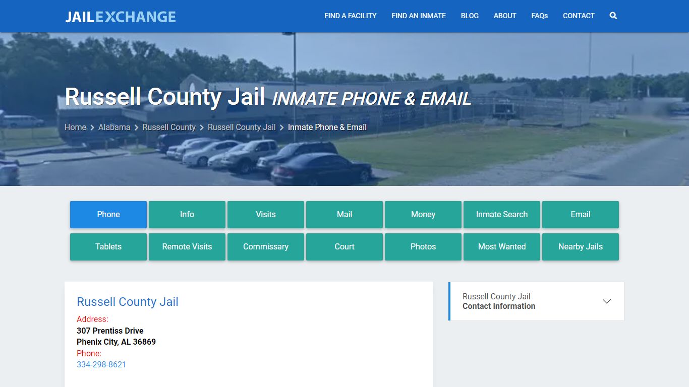 Inmate Phone - Russell County Jail, AL - Jail Exchange